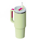 40oz Insulated Stainless Steel Tumbler with Handle & Straw — Hot 12Hr Cold 24Hr
