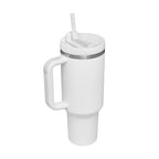 40oz Insulated Stainless Steel Tumbler with Handle & Straw — Hot 12Hr Cold 24Hr
