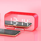 Alarm Clock Bluetooth Speaker 3W — FM Radio TF Card 4Hr Battery Display