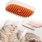 USB Rechargeable Steam Pet Grooming Brush — Cat & Dog Spray Massage Comb