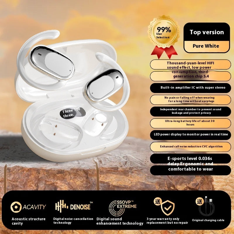 Bone Conduction Bluetooth Headphones — Waterproof Open-Ear 8Hr Battery Breathing Light