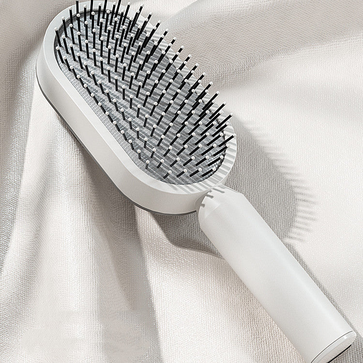 Self-Cleaning Hairbrush with 3D Air Cushion — Detangling Scalp Massage Brush