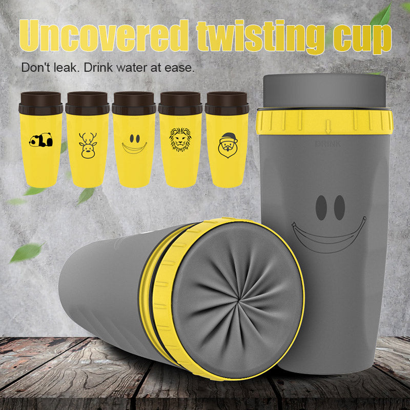 Twist-Seal Lidless Travel Tumbler — 300ml Double-Wall Insulated Straw Cup