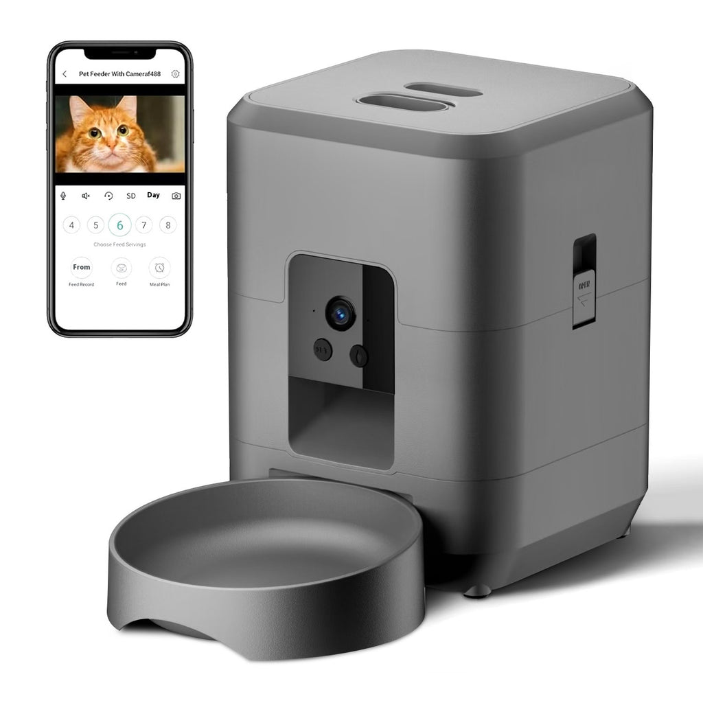 Smart Automatic Cat Feeder with WiFi & Timer — Quantitative Pet Food Dispenser