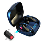 Wireless Bluetooth Headset with Subwoofer Bass — Single Ear Earpiece 10Hr Battery