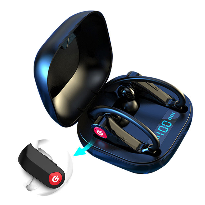 Wireless Bluetooth Headset with Subwoofer Bass — Single Ear Earpiece 10Hr Battery