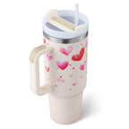 40oz Insulated Stainless Steel Tumbler with Handle & Straw — Hot 12Hr Cold 24Hr