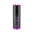 Cordless Automatic Hair Curler with LCD Display — Ceramic Rotating Curling Iron