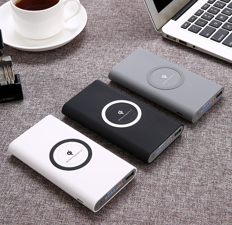 3-in-1 Wireless Power Bank 10000mAh — Qi Wireless Charging with USB Output