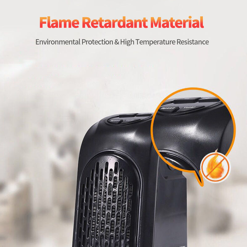 Mini PTC Ceramic Fan Heater — 15–32°C Adjustable 12Hr Timer Hot & Cool Air