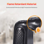Mini PTC Ceramic Fan Heater — 15–32°C Adjustable 12Hr Timer Hot & Cool Air
