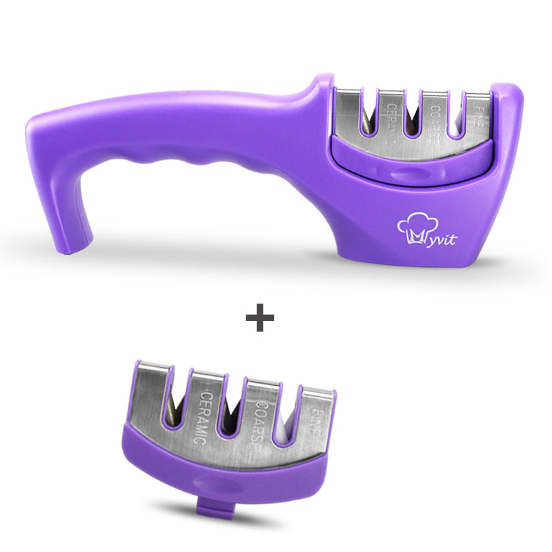 Diamond Tungsten Pull-Through Knife Sharpener — Stainless Steel Kitchen Tool