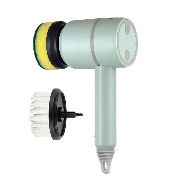 Electric Cleaning Brush Set — Rechargeable Multifunctional Scrubber 3 Brush Heads
