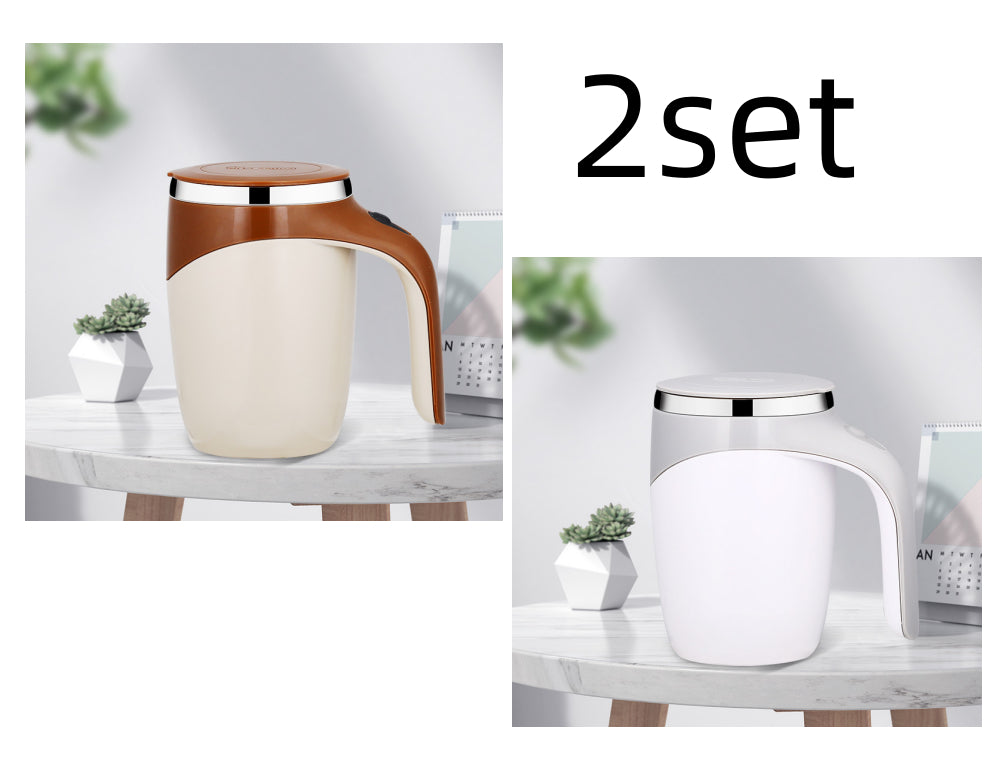 Self-Stirring Magnetic Travel Mug — 304 Stainless Steel USB Rechargeable Cup