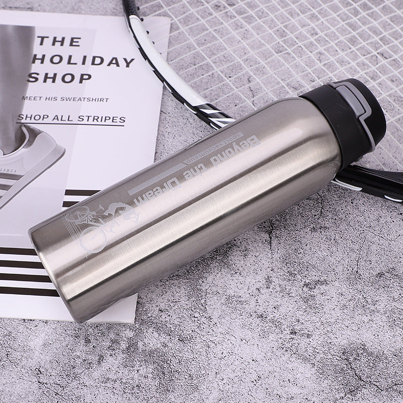 Double Wall Insulated Sports Water Bottle 500ml — Stainless Steel Hot & Cold