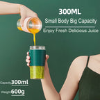Portable Blender Juicer Cup 300ml — USB Rechargeable Personal Smoothie Maker