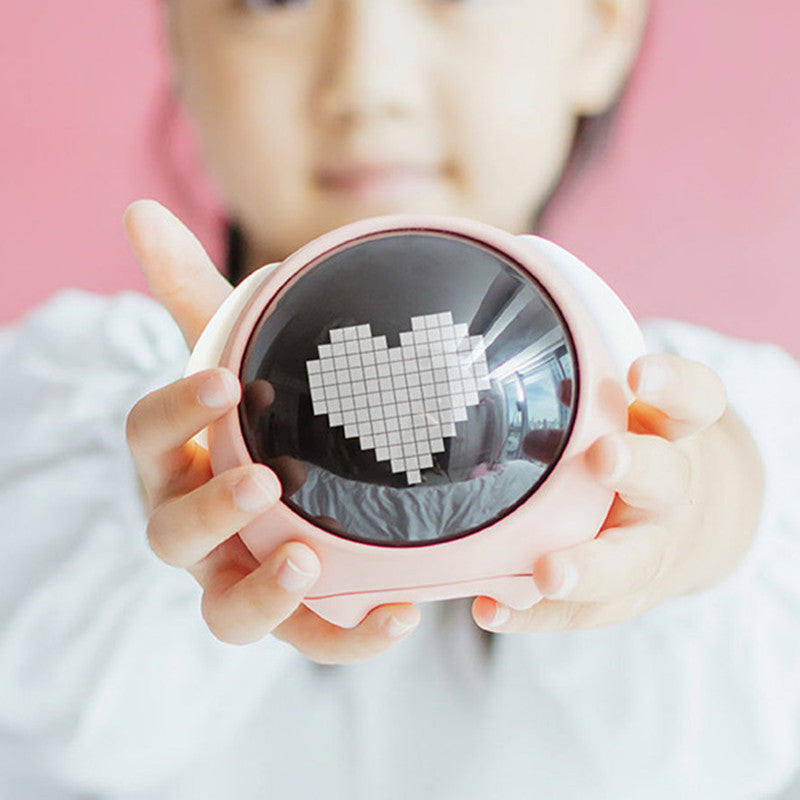 Pixel Expression Alarm Clock with Night Light — Digital Bedside Clock 2 Modes