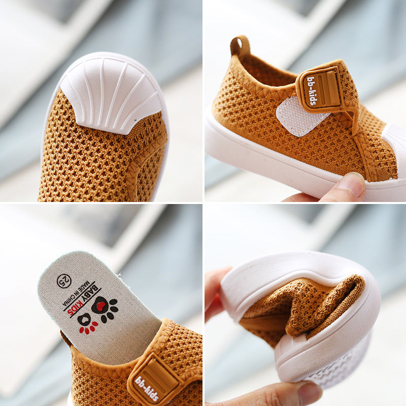 Kids Striped Slip-On Trainers — Lightweight Non-Slip Shoes for Toddlers & Children