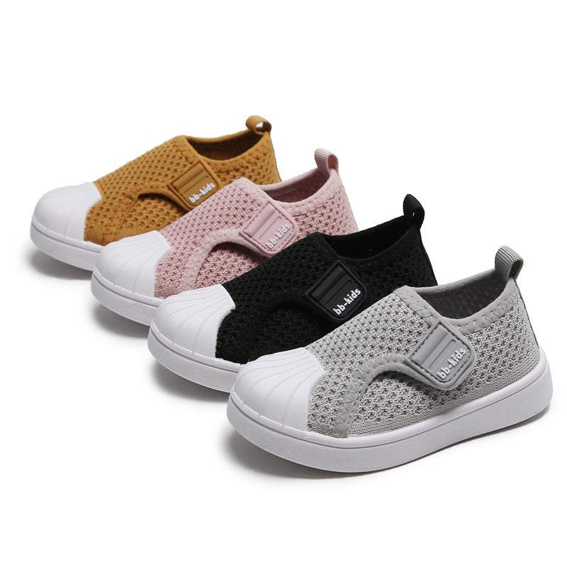 Kids Striped Slip-On Trainers — Lightweight Non-Slip Shoes for Toddlers & Children