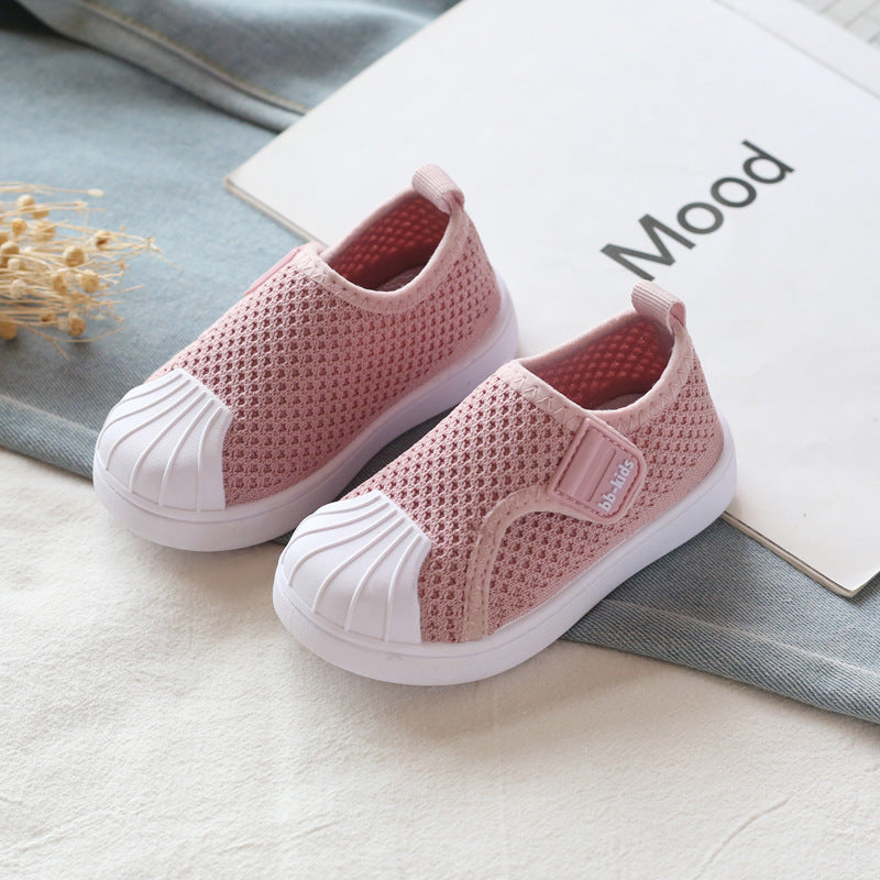 Kids Striped Slip-On Trainers — Lightweight Non-Slip Shoes for Toddlers & Children