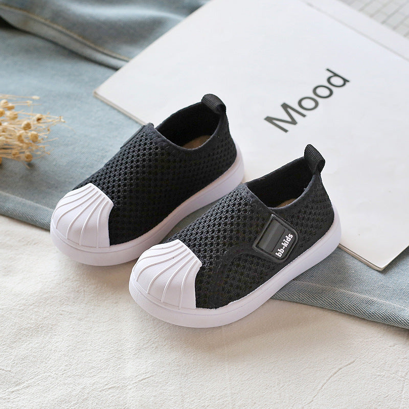 Kids Striped Slip-On Trainers — Lightweight Non-Slip Shoes for Toddlers & Children