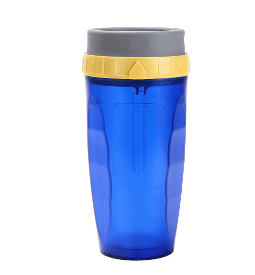 Twist-Seal Lidless Travel Tumbler — 300ml Double-Wall Insulated Straw Cup