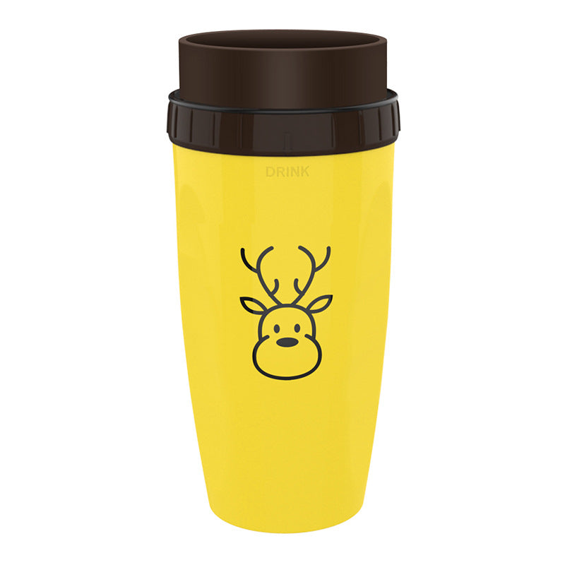 Twist-Seal Lidless Travel Tumbler — 300ml Double-Wall Insulated Straw Cup