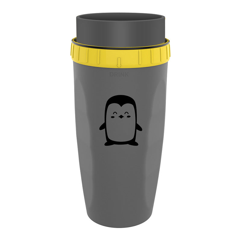 Twist-Seal Lidless Travel Tumbler — 300ml Double-Wall Insulated Straw Cup
