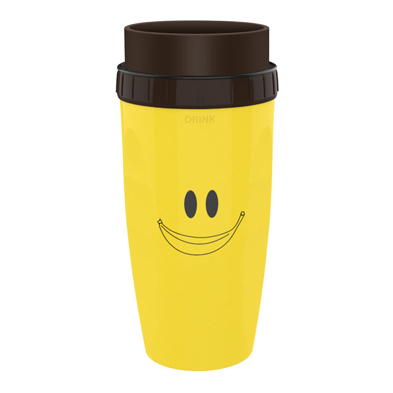 Twist-Seal Lidless Travel Tumbler — 300ml Double-Wall Insulated Straw Cup