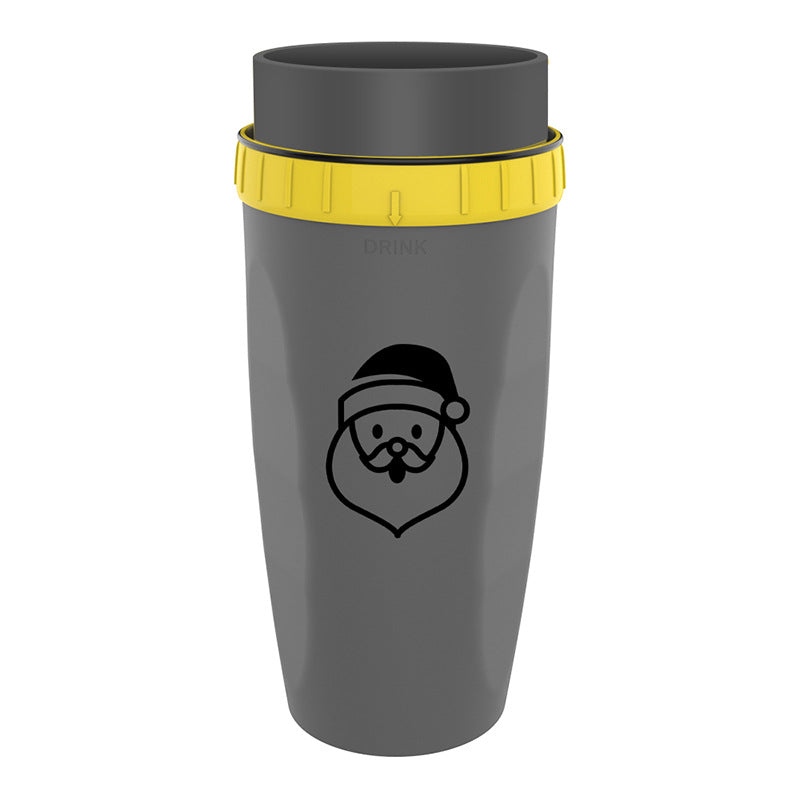 Twist-Seal Lidless Travel Tumbler — 300ml Double-Wall Insulated Straw Cup