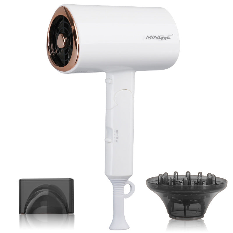 Ionic Hair Dryer 1800W Foldable — Hot & Cold with Diffuser Nozzle UK & EU Plug