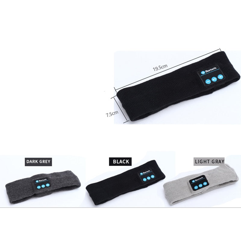 Bluetooth Music Headband — Wireless Sleep & Sports Headband with Built-in Speakers
