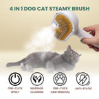Steam Spray Pet Grooming Brush — Self-Cleaning Slicker for Cats & Dogs