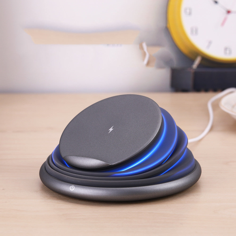 10W Wireless Charging Pad — Qi Fast Charger with Samsung Capacitor & Silicone Grip