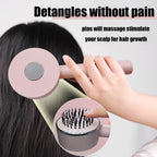 Self-Cleaning Hairbrush with 3D Air Cushion — Detangling Scalp Massage Brush