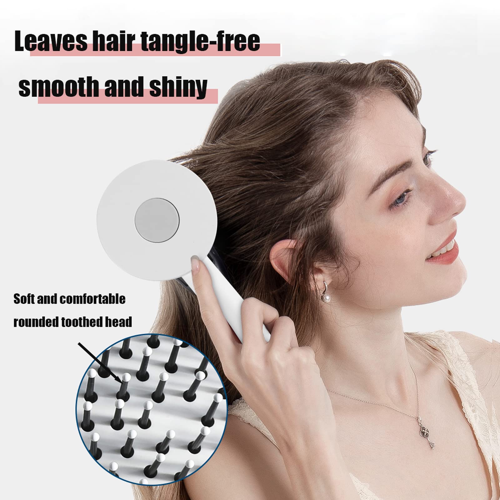 Self-Cleaning Hairbrush with 3D Air Cushion — Detangling Scalp Massage Brush