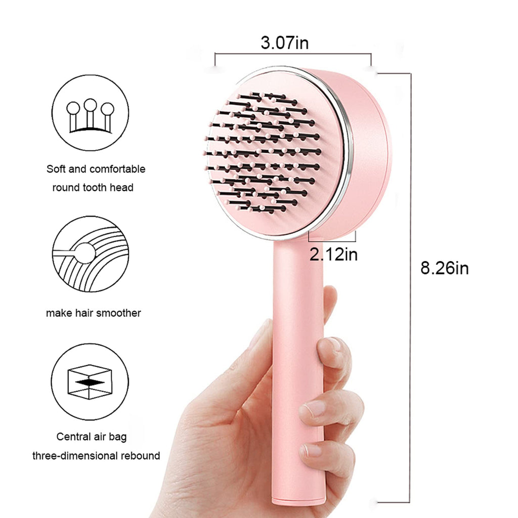 Self-Cleaning Hairbrush with 3D Air Cushion — Detangling Scalp Massage Brush