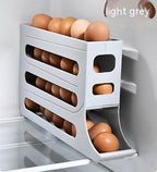 4-Layer Automatic Egg Roller Tray — 30-Egg Refrigerator Organiser 4 Colours