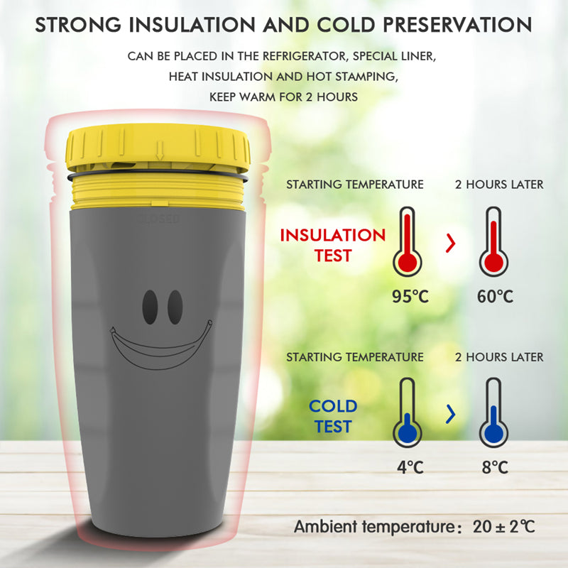 Twist-Seal Lidless Travel Tumbler — 300ml Double-Wall Insulated Straw Cup