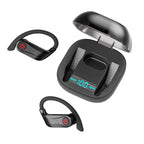 Wireless Bluetooth Headset with Subwoofer Bass — Single Ear Earpiece 10Hr Battery