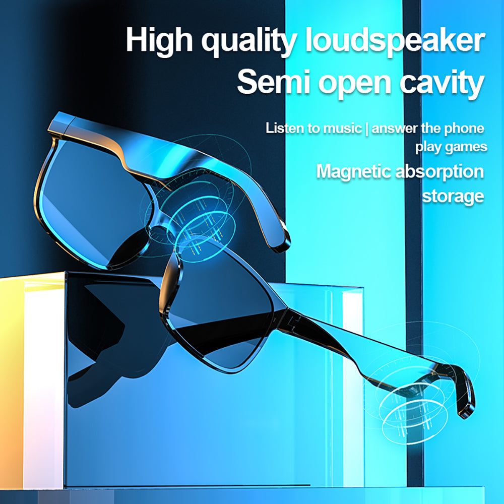 Bluetooth Sports Sunglasses — Open-Ear Wireless Audio 6-8Hr Waterproof Bluetooth 5.0