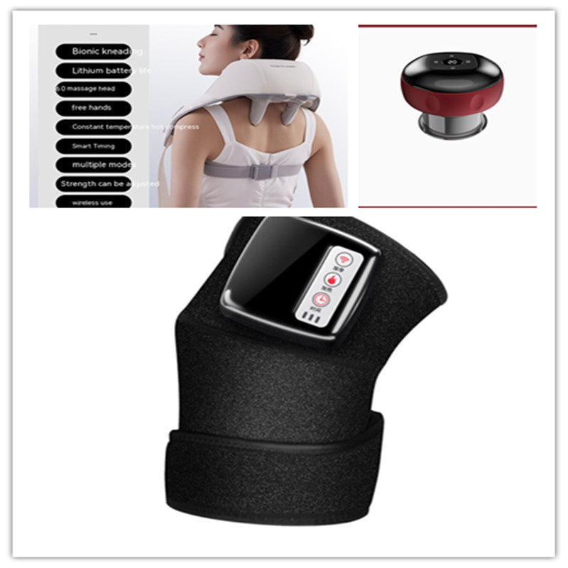 Infrared Heated Knee & Joint Massager Wrap — Vibration Therapy 3-Speed 12W