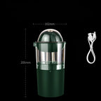 Portable Wireless Electric Juicer Cup — USB Rechargeable Mini Blender White & Green