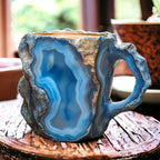 Mineral Crystal Effect Resin Coffee Mug 400ml — Decorative Handle Cup Gift