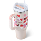 40oz Insulated Stainless Steel Tumbler with Handle & Straw — Hot 12Hr Cold 24Hr