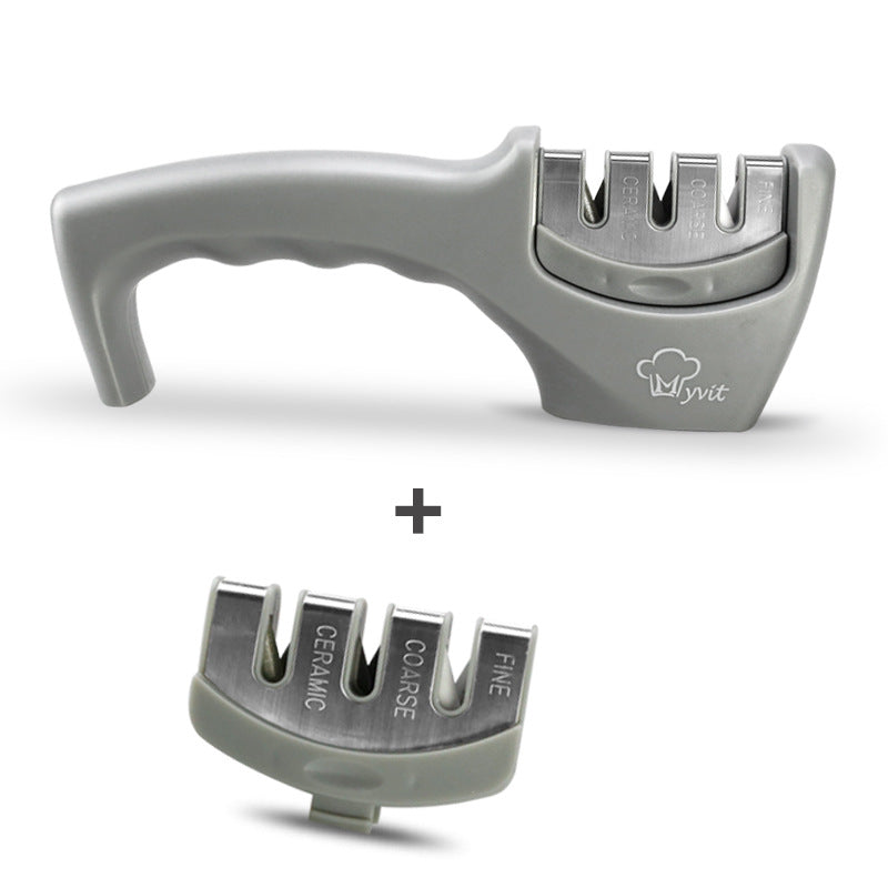 Diamond Tungsten Pull-Through Knife Sharpener — Stainless Steel Kitchen Tool
