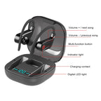 Wireless Bluetooth Headset with Subwoofer Bass — Single Ear Earpiece 10Hr Battery