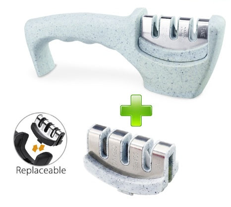 Diamond Tungsten Pull-Through Knife Sharpener — Stainless Steel Kitchen Tool