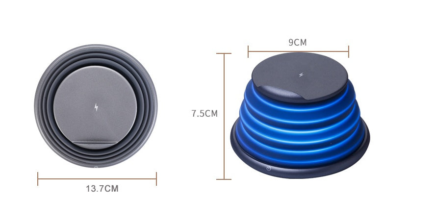 10W Wireless Charging Pad — Qi Fast Charger with Samsung Capacitor & Silicone Grip