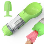 3-in-1 Dog Water Bottle with Food Box & Waste Bag Dispenser — 300ml/500ml